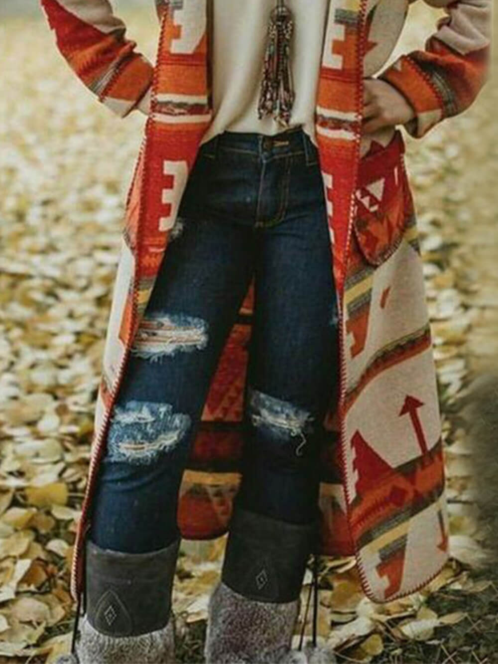 Casual Bohemian Long Coat-CALLISTARI