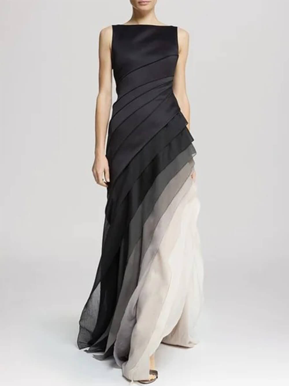 Layered High Waist Long Dress-CALLISTARI