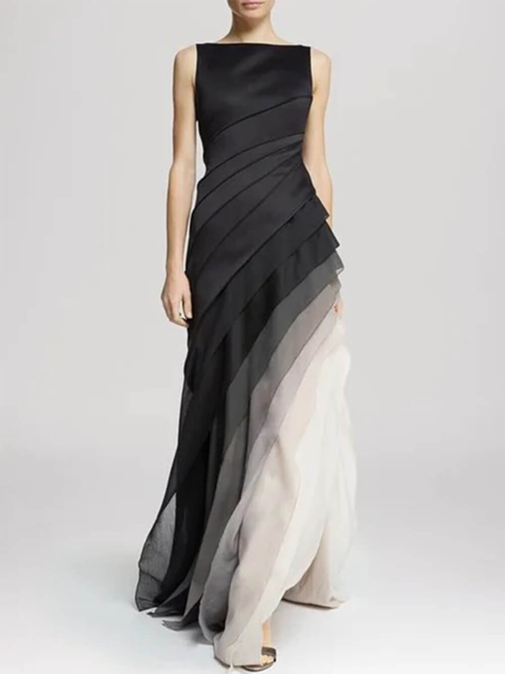 Layered High Waist Long Dress-CALLISTARI