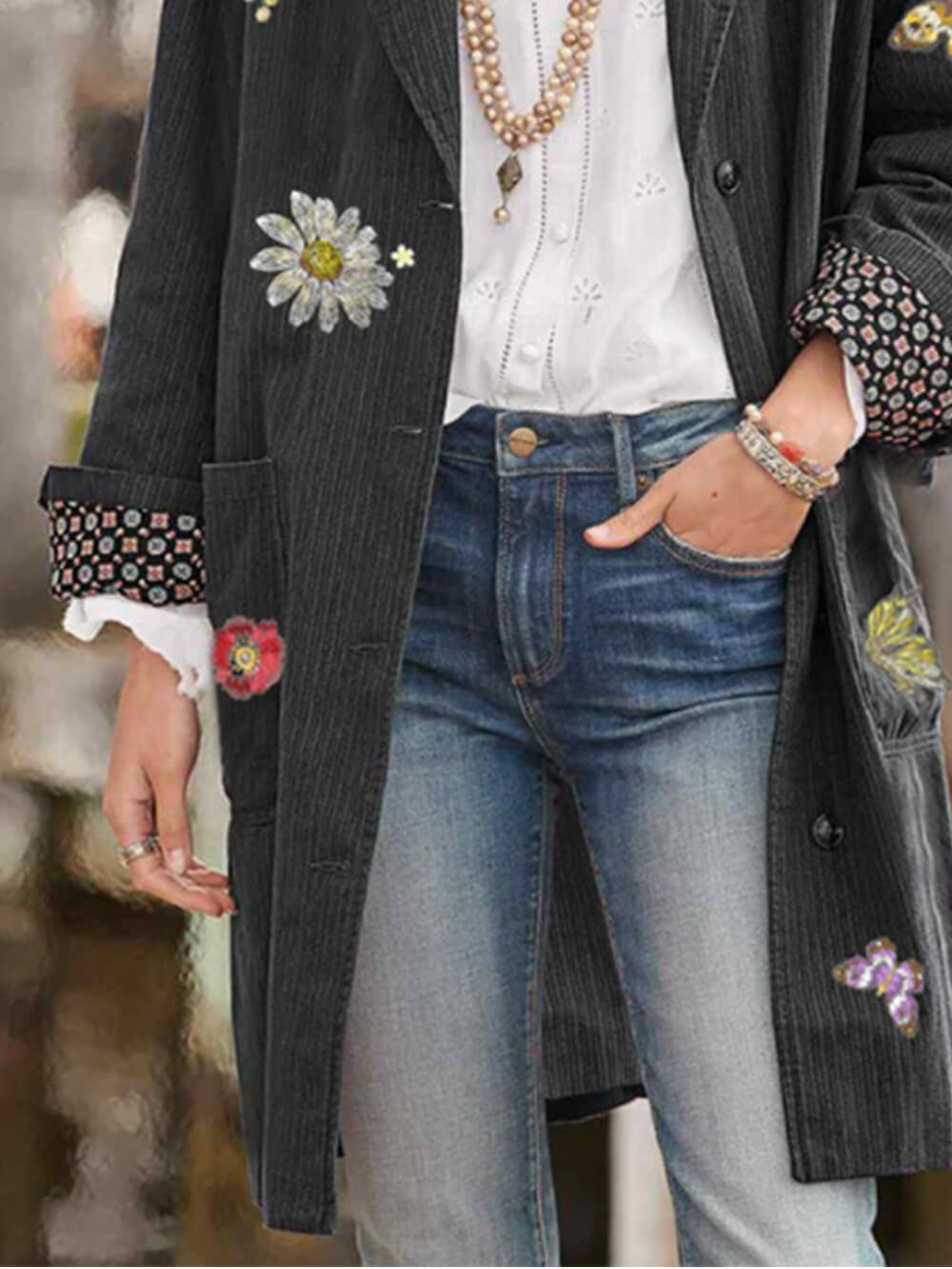 Premium Loose Lapel Mid-Length Coat-CALLISTARI
