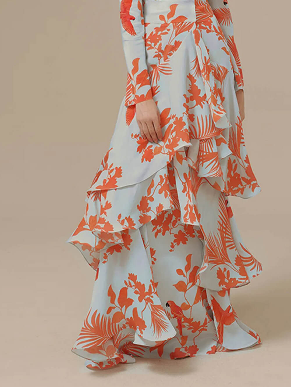 Irregular Long Dress With Ruffles-CALLISTARI