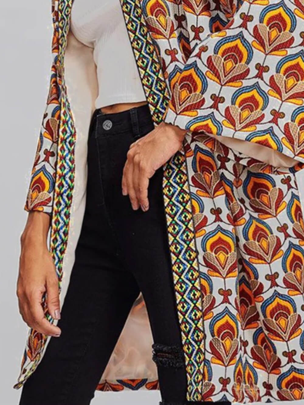 Premium Printed Loose Coat-CALLISTARI