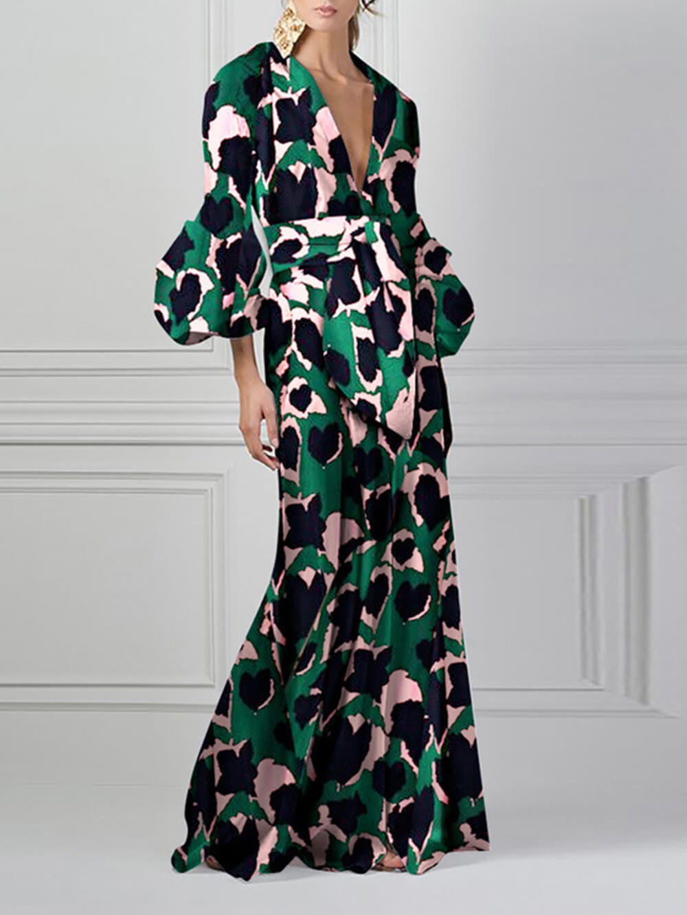 Sexy V-Neck Maxi Dress-CALLISTARI