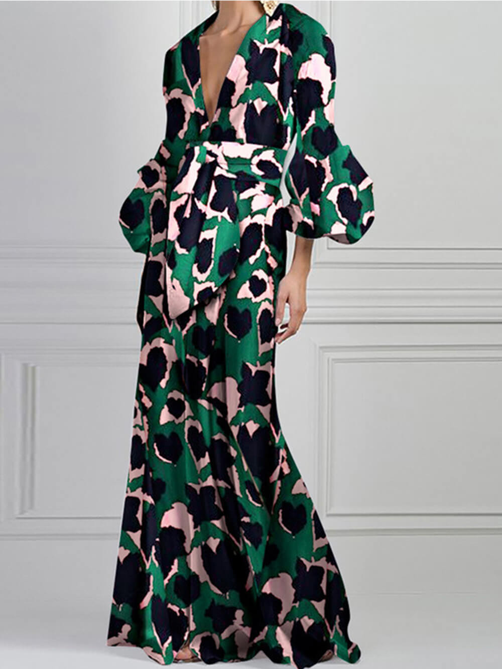 Sexy V-Neck Maxi Dress-CALLISTARI