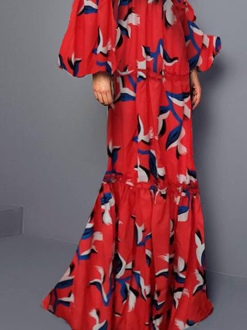 Sexy V-Neck Waist-Cinching Maxi Dress-CALLISTARI