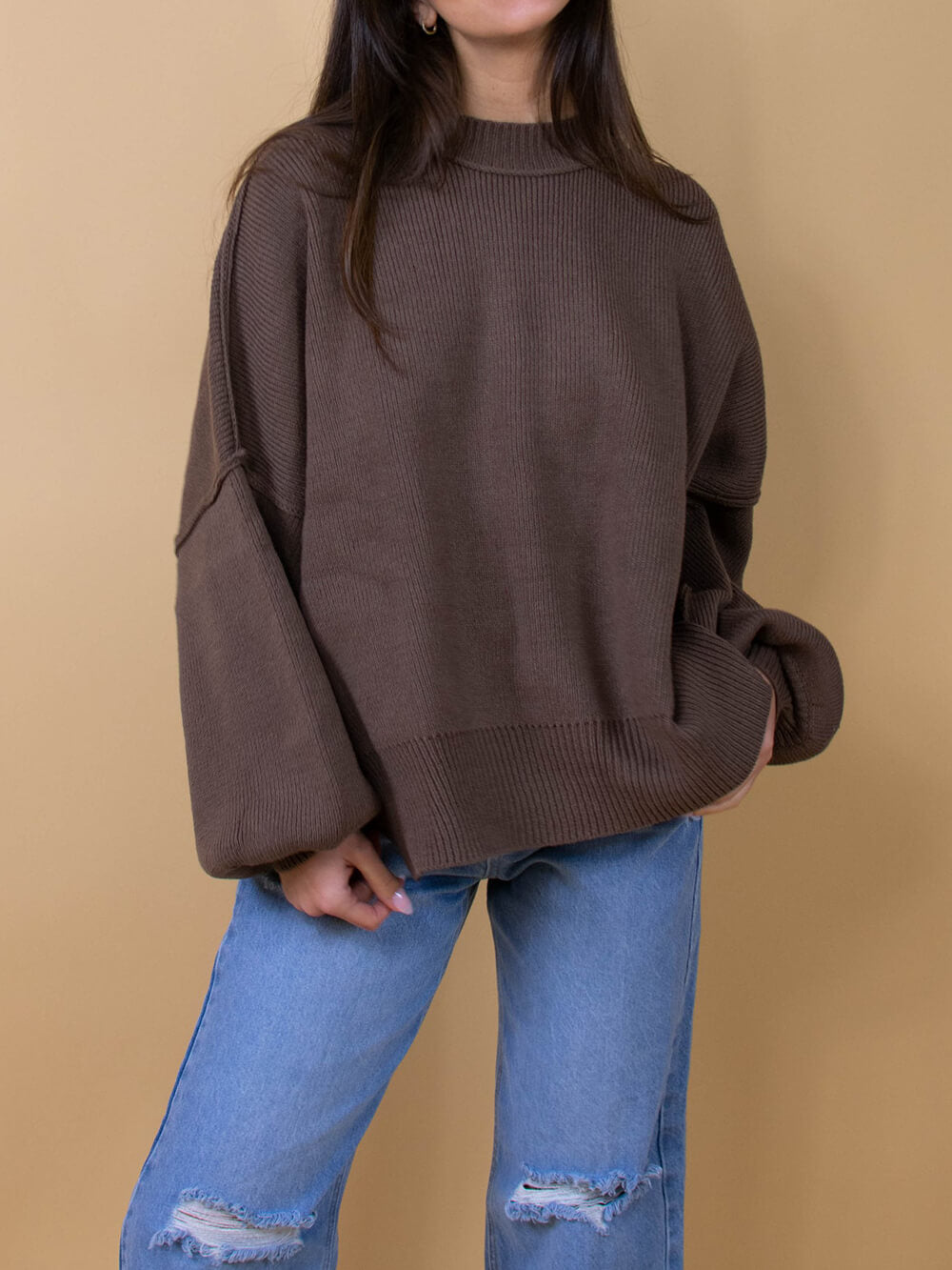 Martha Sweater in Brown-CALLISTARI