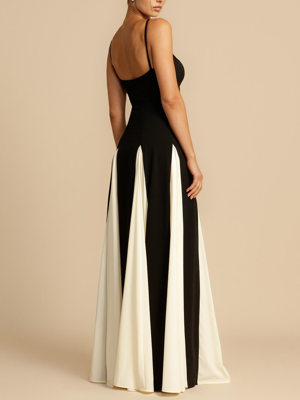 Elegance Panelled Tulle A-line Slip Maxi Dress-CALLISTARI
