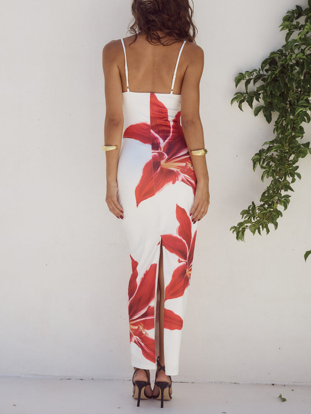 Unforgettable Abstract Floral Print Maxi Dress-CALLISTARI
