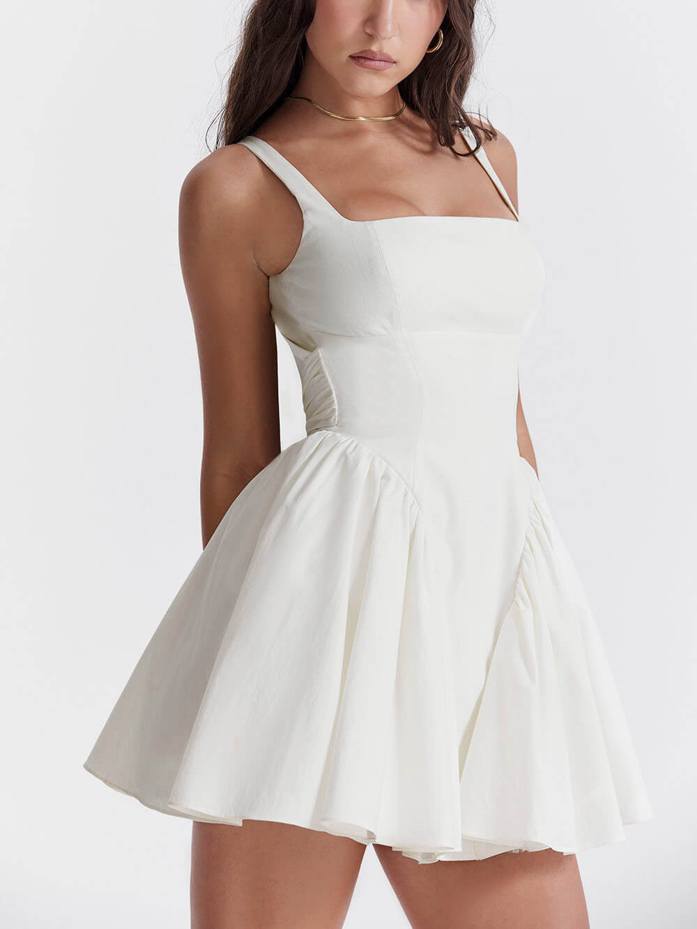 Ivory Bow Mini Dress-CALLISTARI