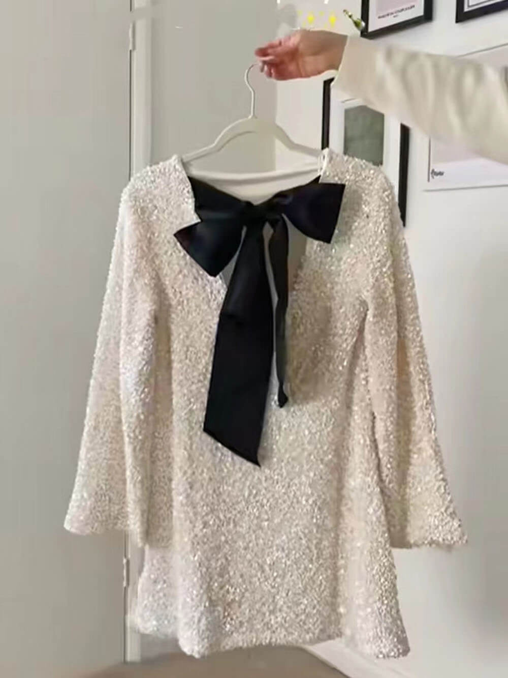 Sequined Tie-back Dress-CALLISTARI