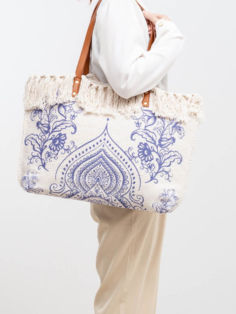 Canvas Printed Shoulder Bag-CALLISTARI