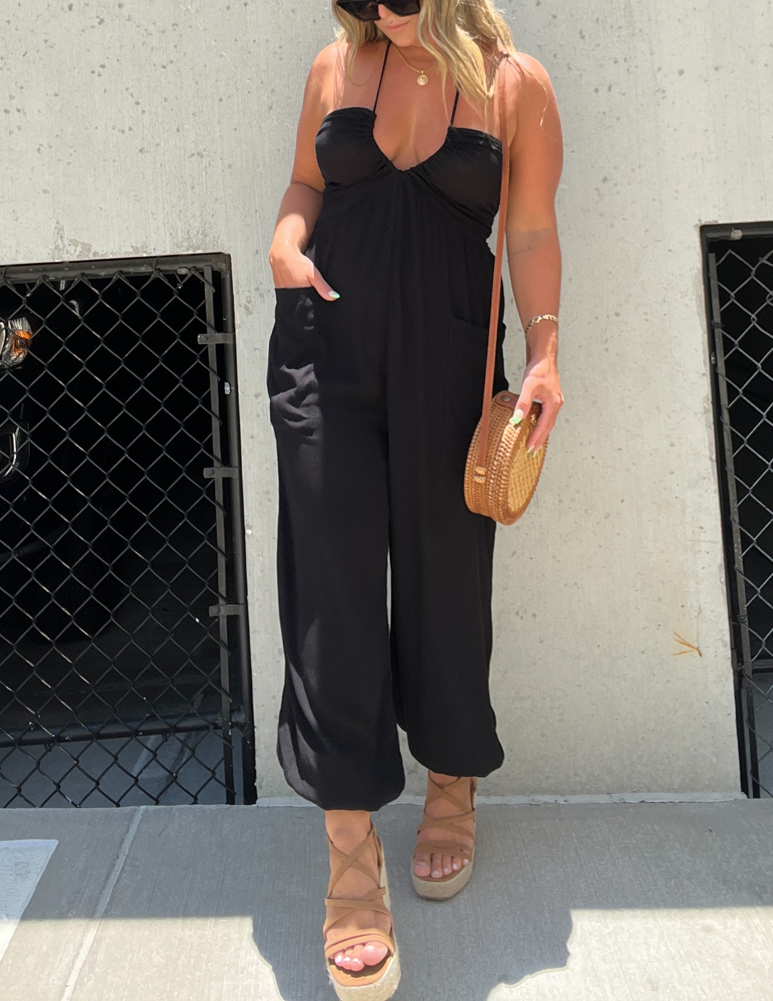 Hipster Jumpsuit Black-CALLISTARI