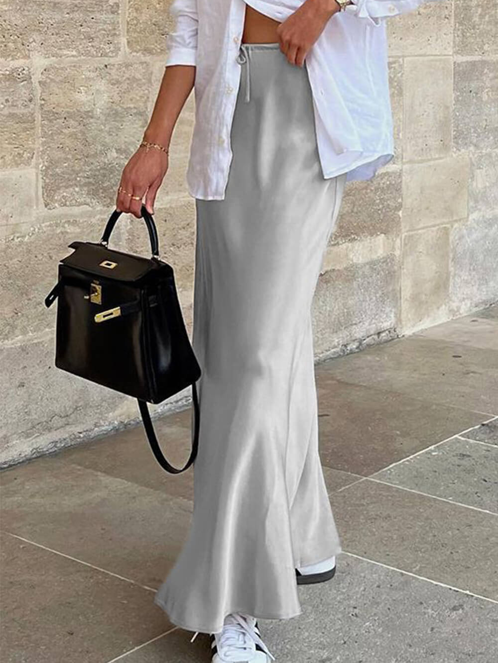 High Waist Tie Slim Mermaid Skirt-CALLISTARI