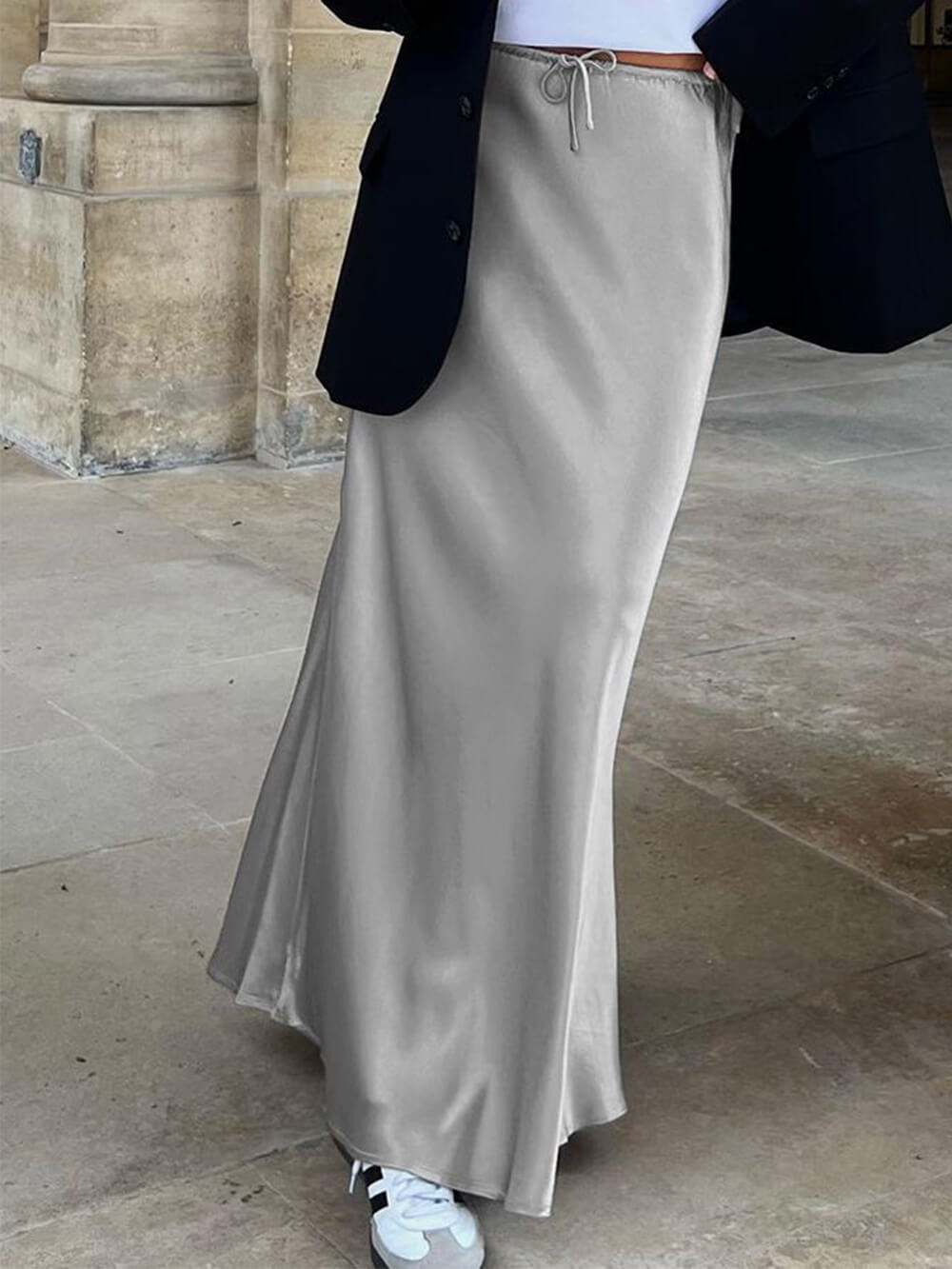 High Waist Tie Slim Mermaid Skirt-CALLISTARI