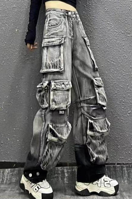 Gradient Cargo Paratrooper Jeans-ROVOLE
