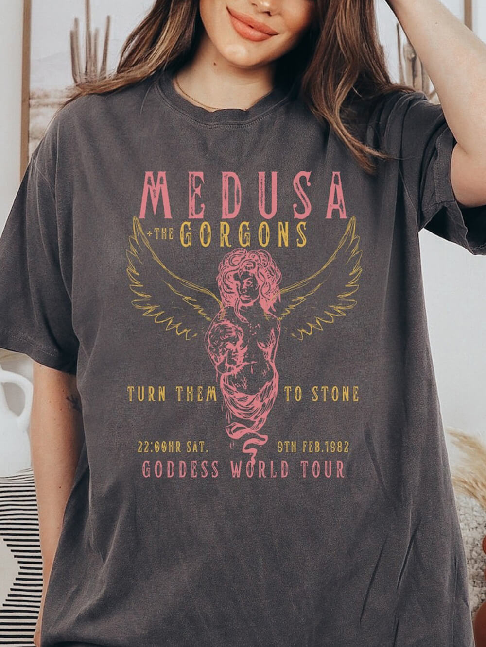 Greek Goddess Medusa Tee Vintage Band T Shirt-CALLISTARI