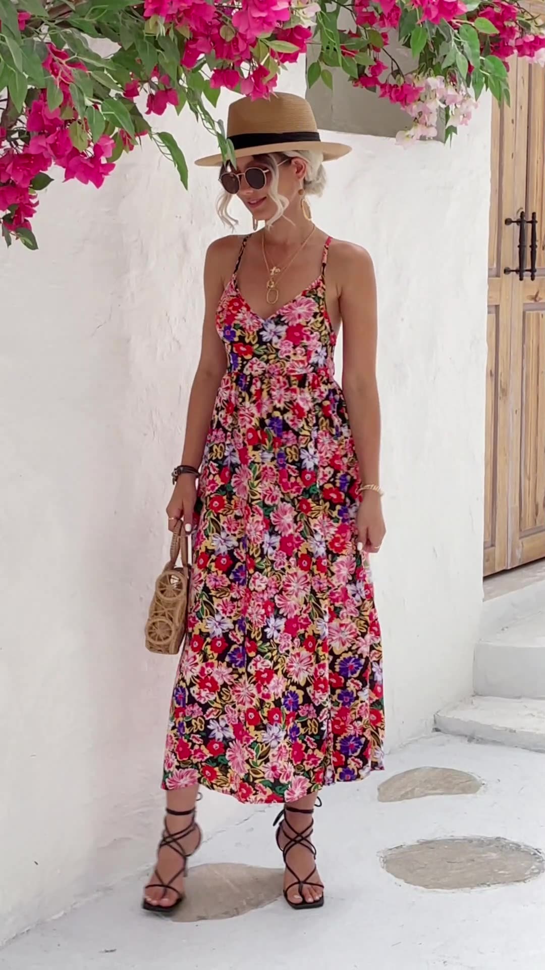 Summer Backless Split Halter Bohemian Dress-CALLISTARI