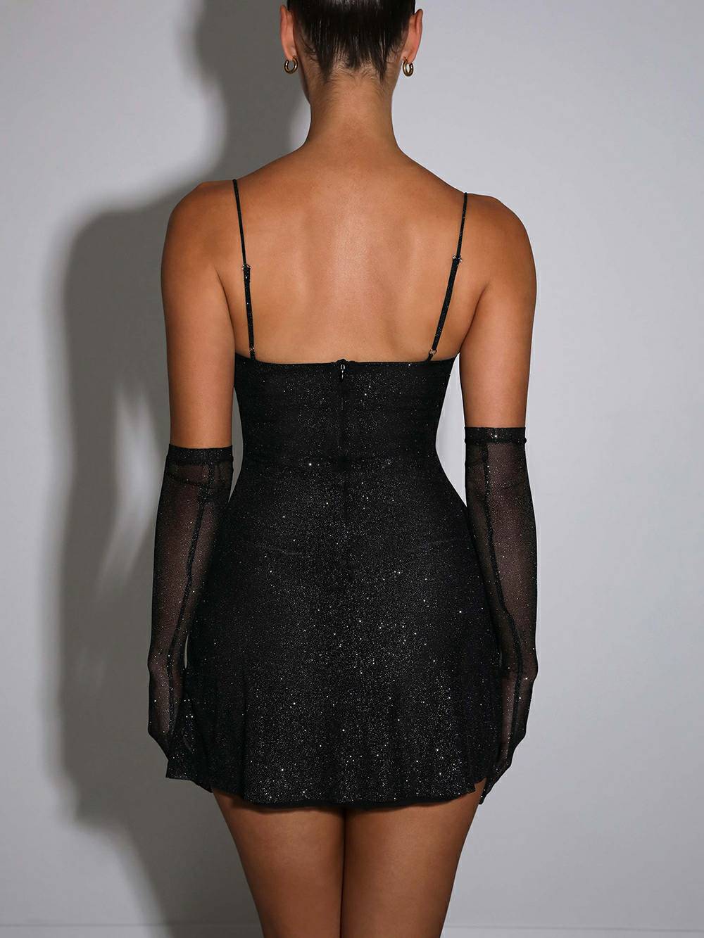 Pixie Mini Dress - Black Sparkle-CALLISTARI