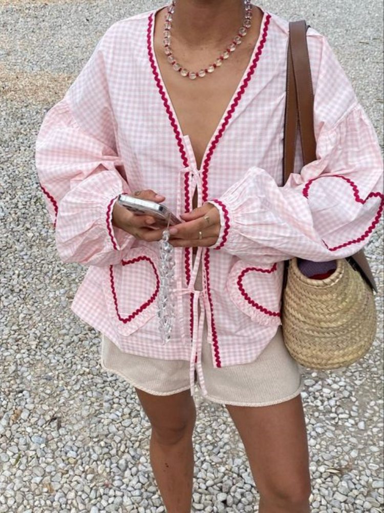 Organic Cotton Top - Pink Checks-CALLISTARI