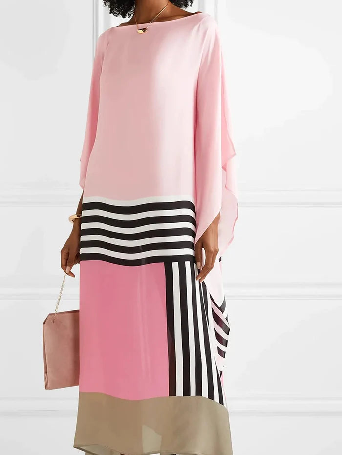 Pink Candy Stripe Kaftan-CALLISTARI
