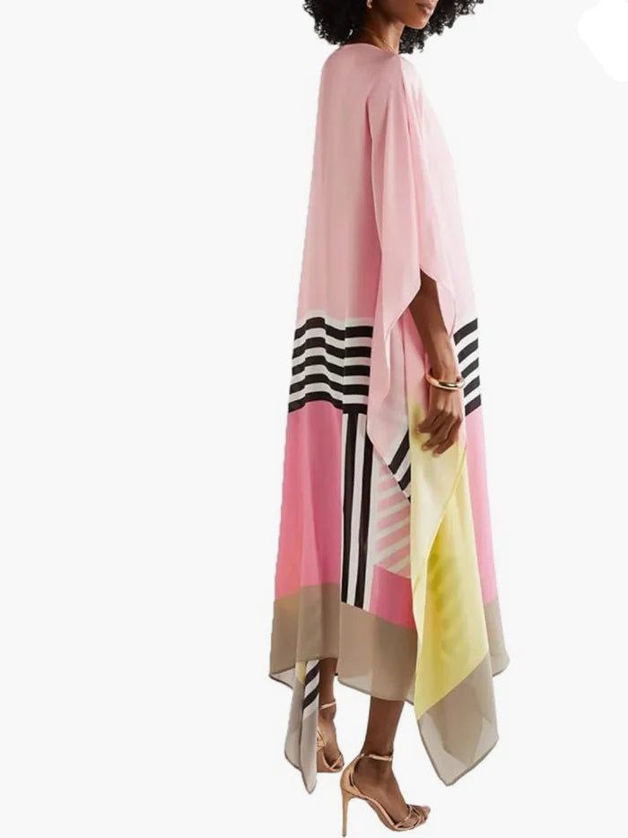 Pink Candy Stripe Kaftan-CALLISTARI