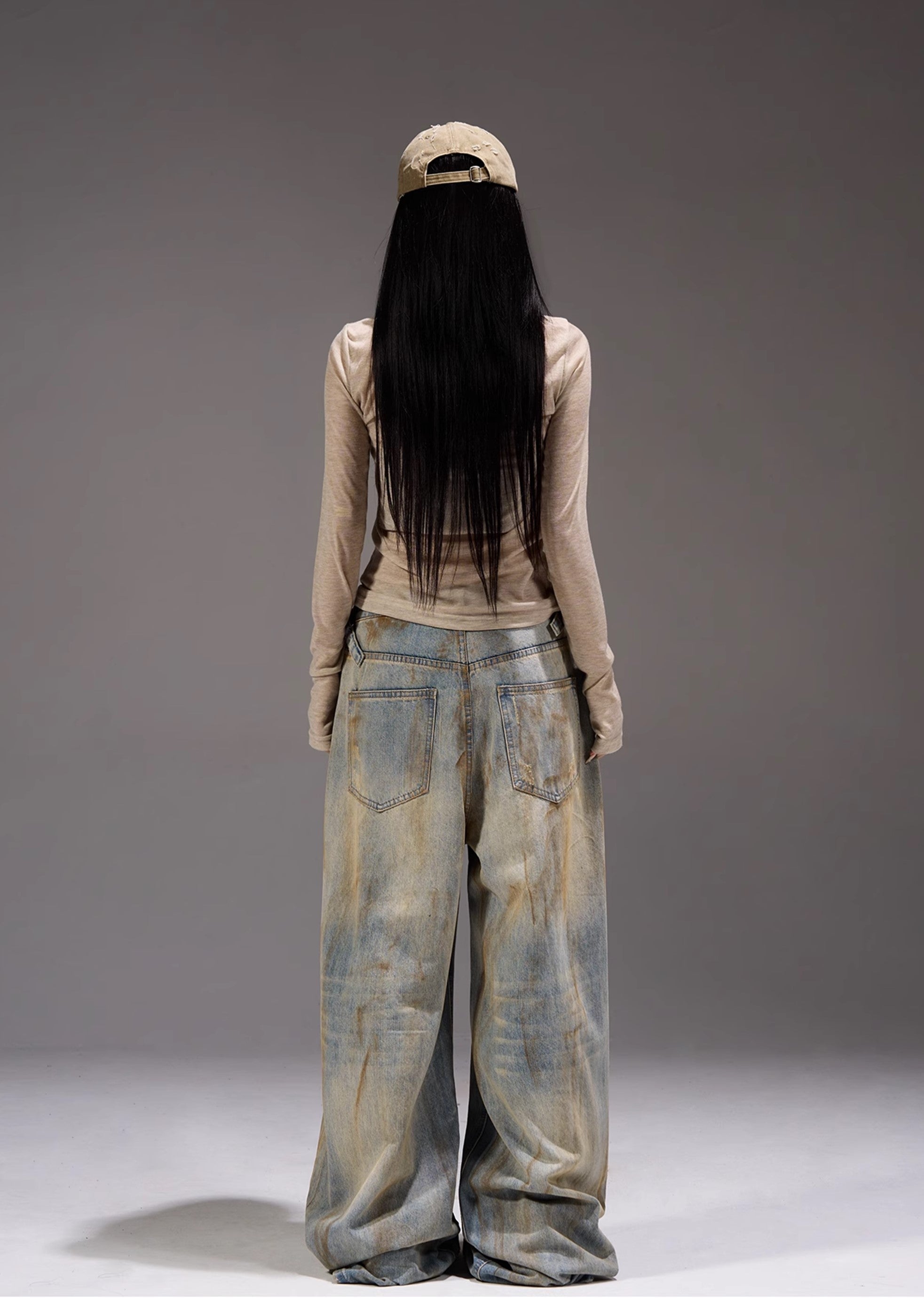 【MAXDSTR】Myriad middle distressed dull wide denim pants  MD0159-CALLISTARI