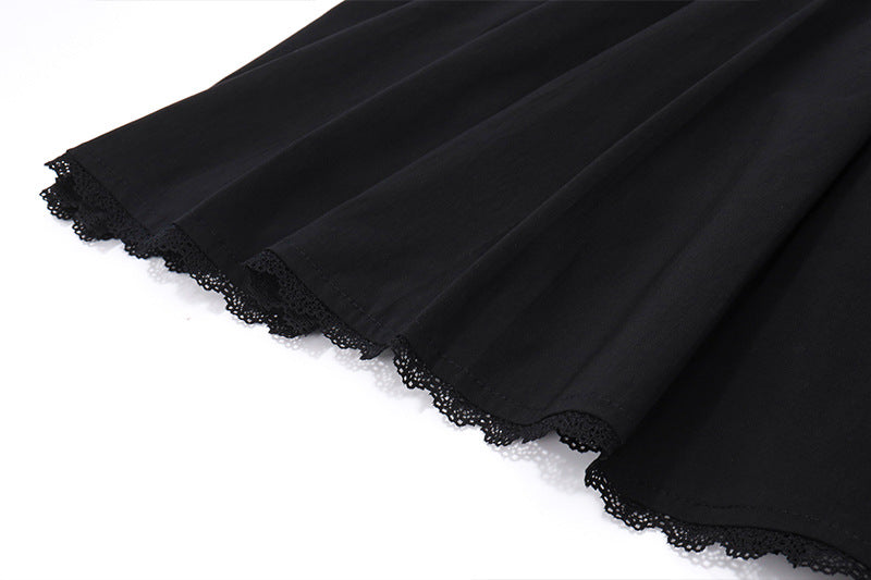 ELOUISE - LACE TRIM PLEATED MINI DRESS-CALLISTARI