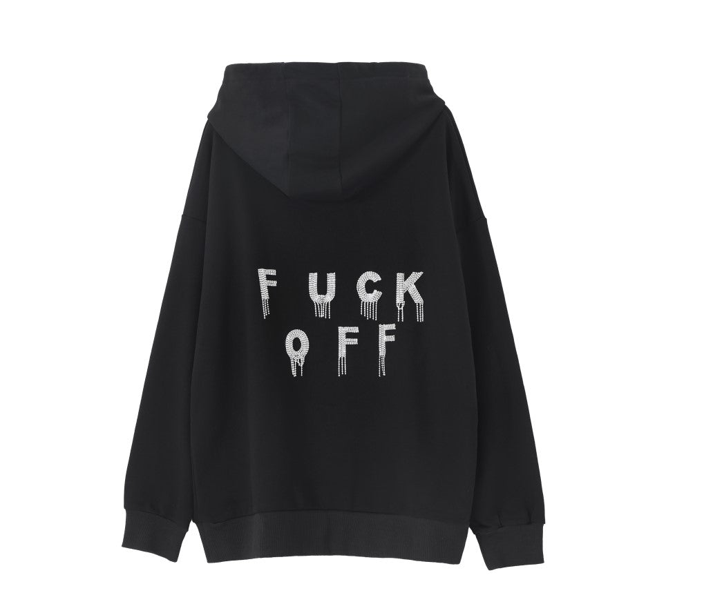 Letters Printed Tassel Casual Hoodie-CALLISTARI