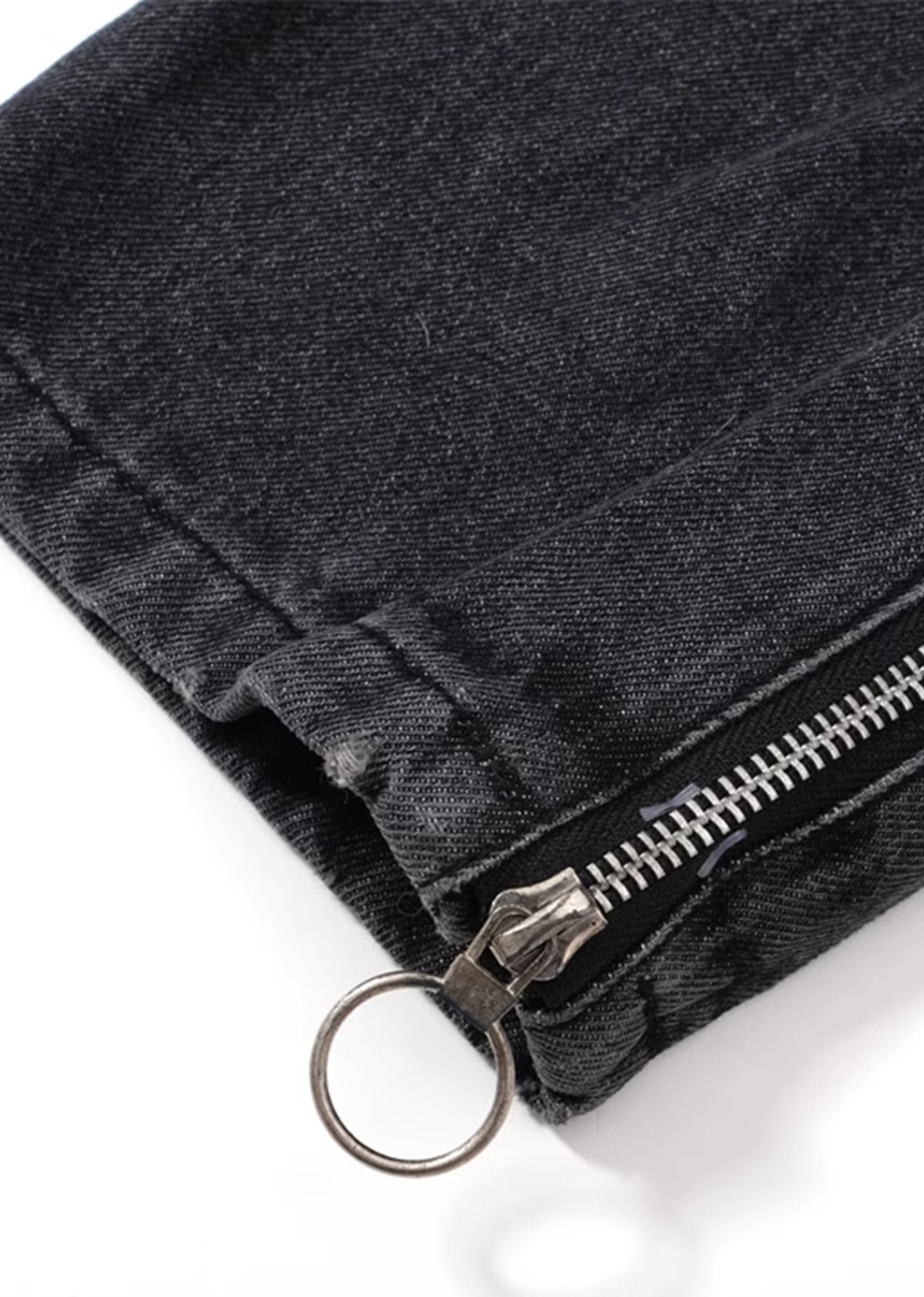 【7/15新作】Red color multiple side line design zipper denim pants  HL3058-CALLISTARI