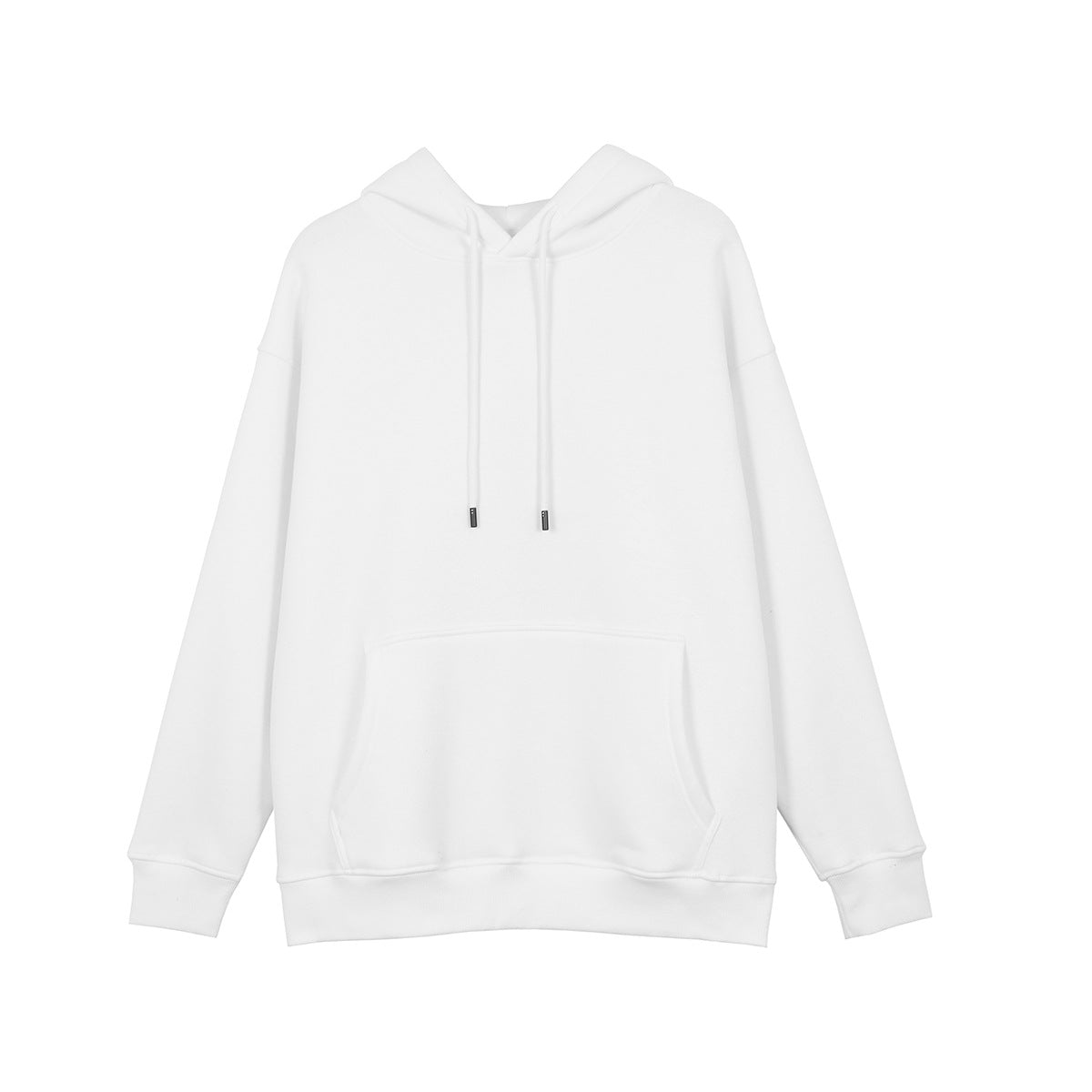Relaxed Fit Long Fleece Plain Thick Hoodie-CALLISTARI