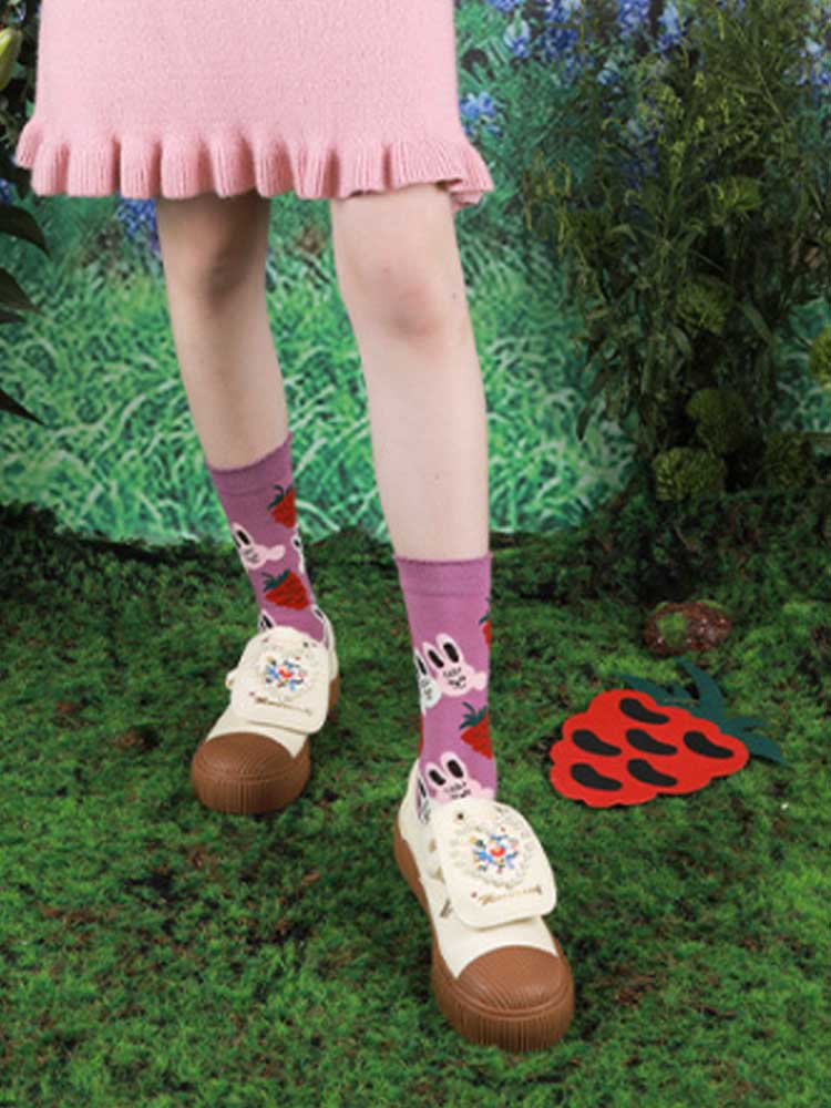Cute Bunny Mid-Calf Socks-CALLISTARI