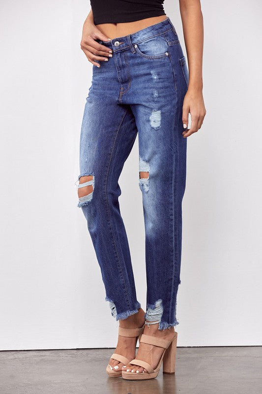 Classic Mom Slim Fit Jeans-Mesadic