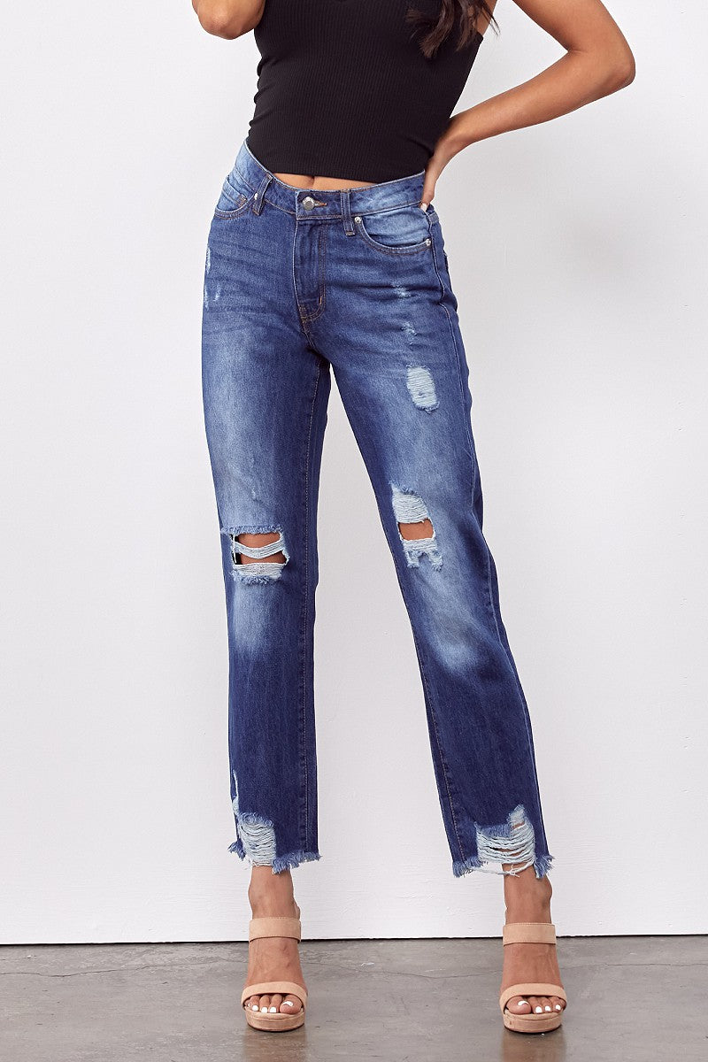 Classic Mom Slim Fit Jeans-Mesadic