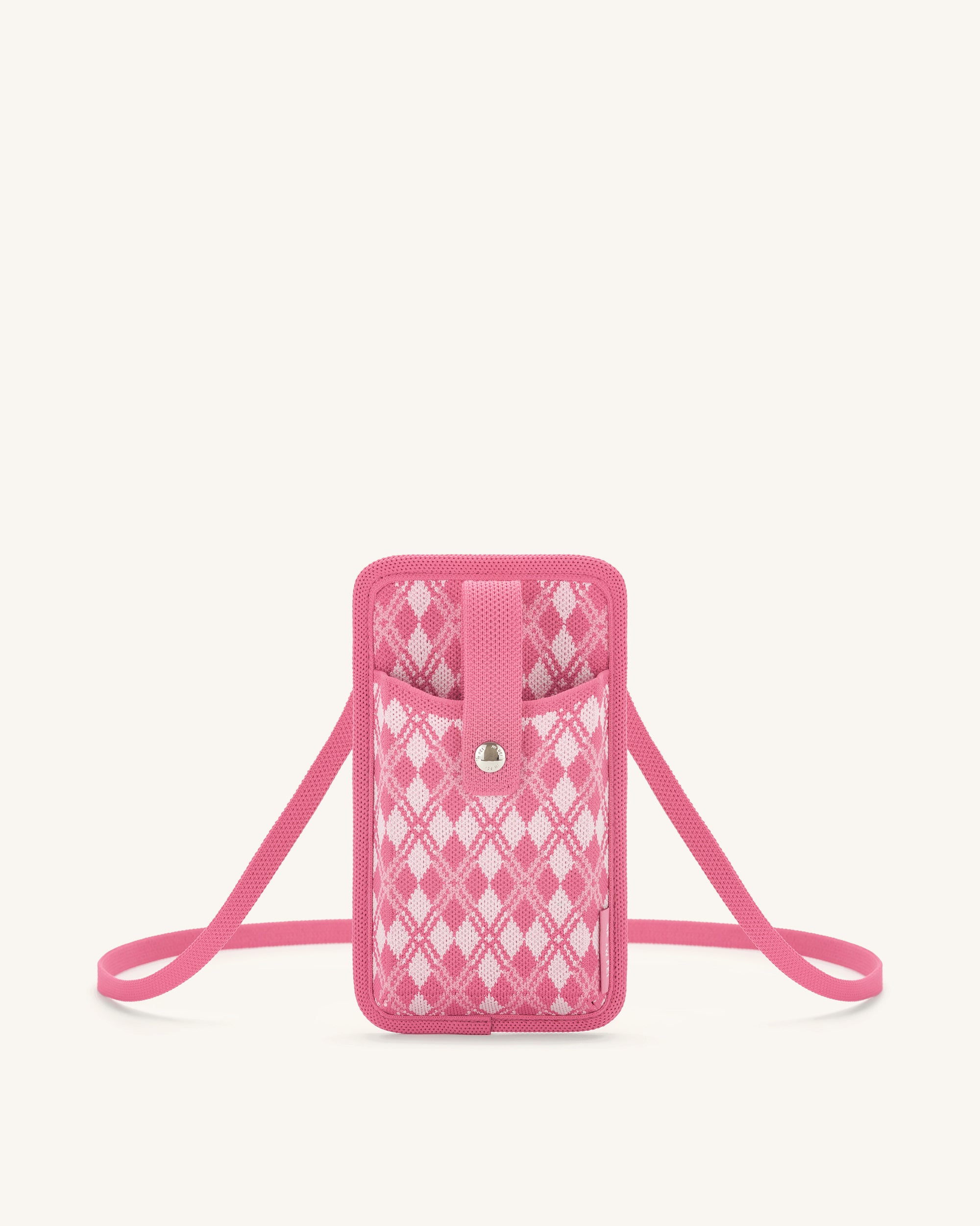 Aylin Knitted Phone Bag -  Pink & Hot Pink-Mesadic