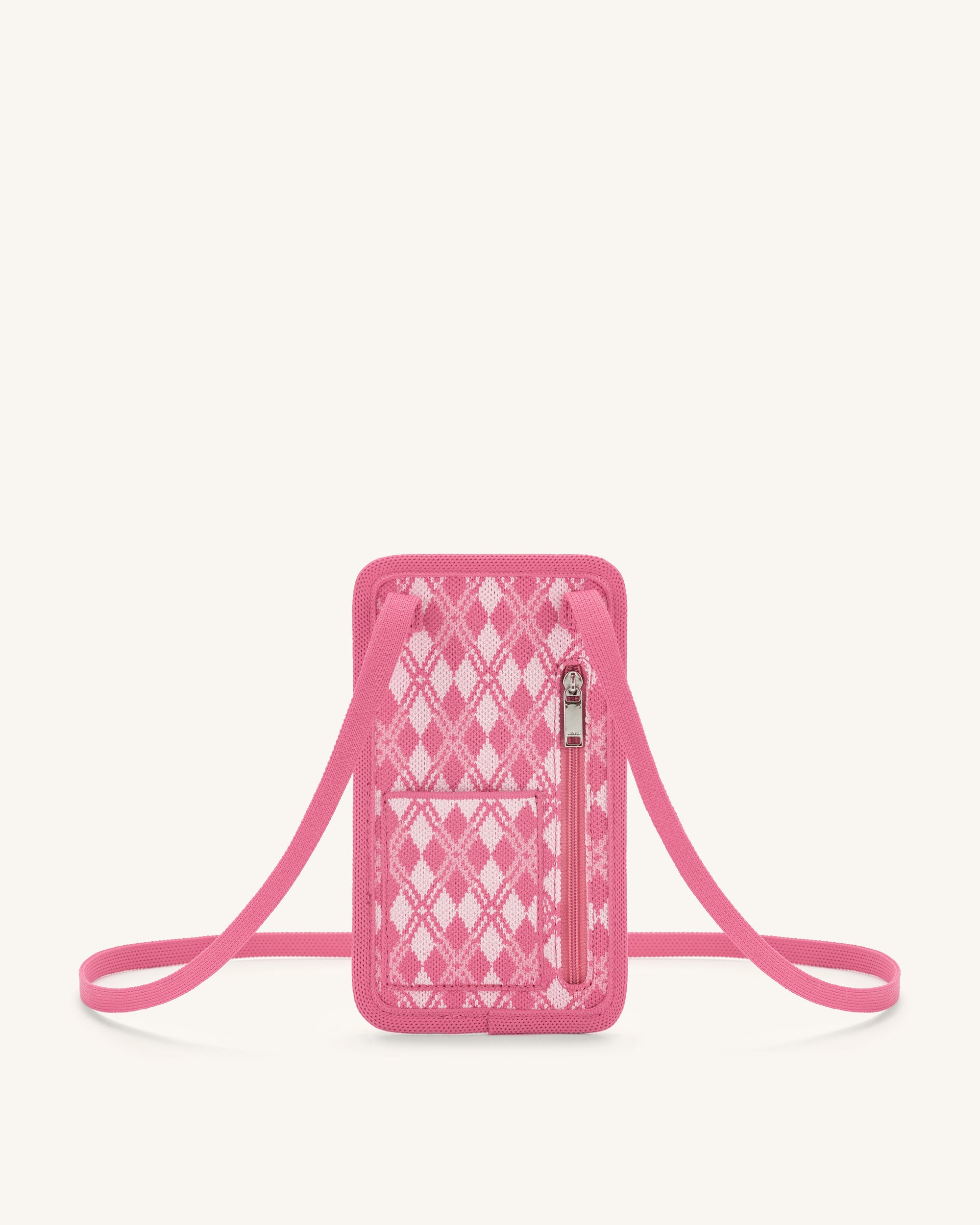 Aylin Knitted Phone Bag -  Pink & Hot Pink-Mesadic