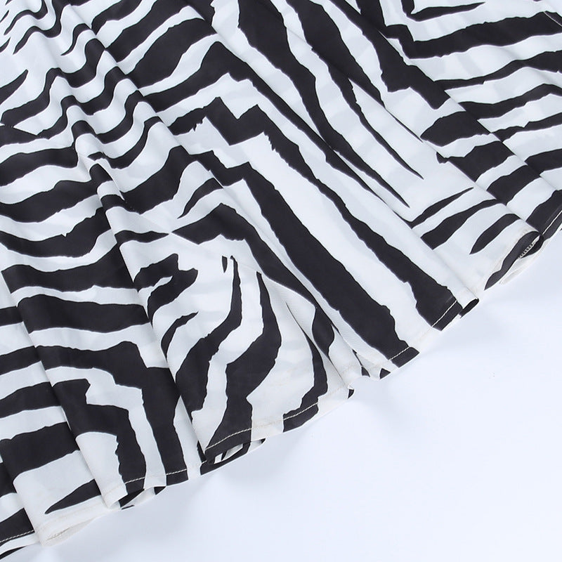 Serengeti Nights Chiffon Zebra Maxi Dress-CALLISTARI