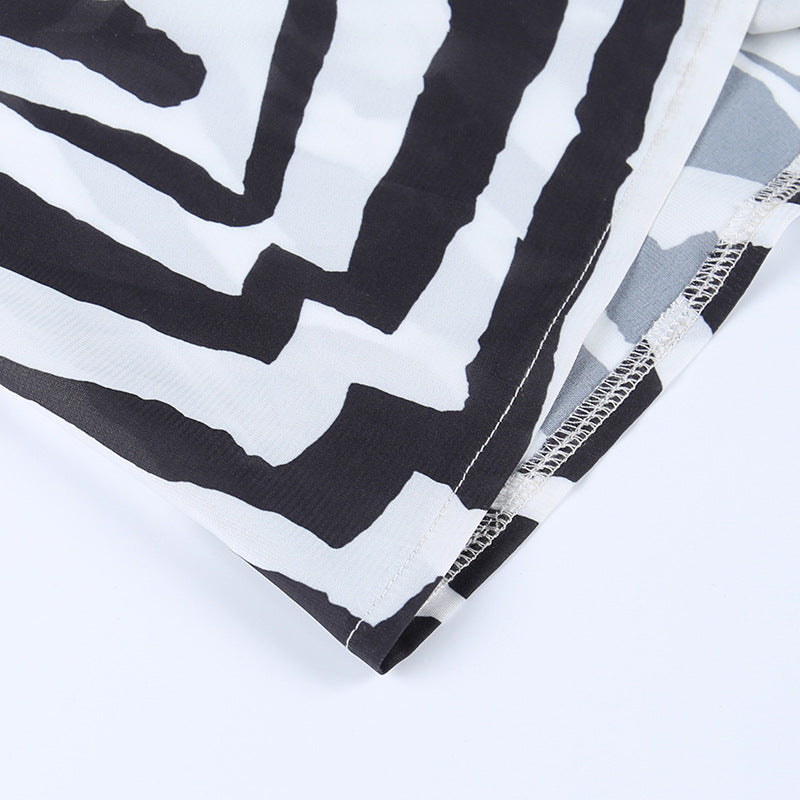 Serengeti Nights Chiffon Zebra Maxi Dress-CALLISTARI