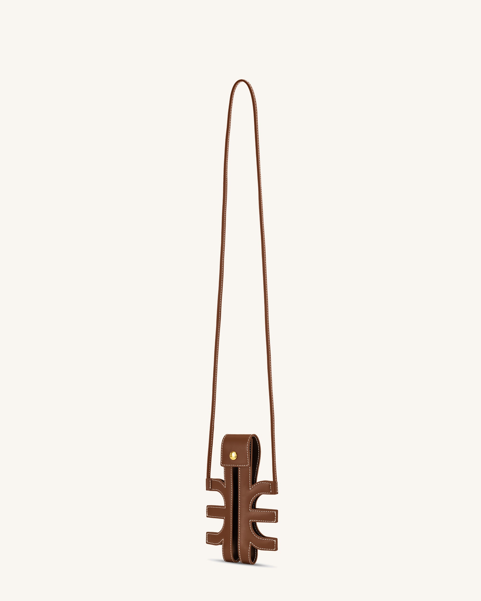 FEI Cut-Out Phone Bag - Brown-Mesadic