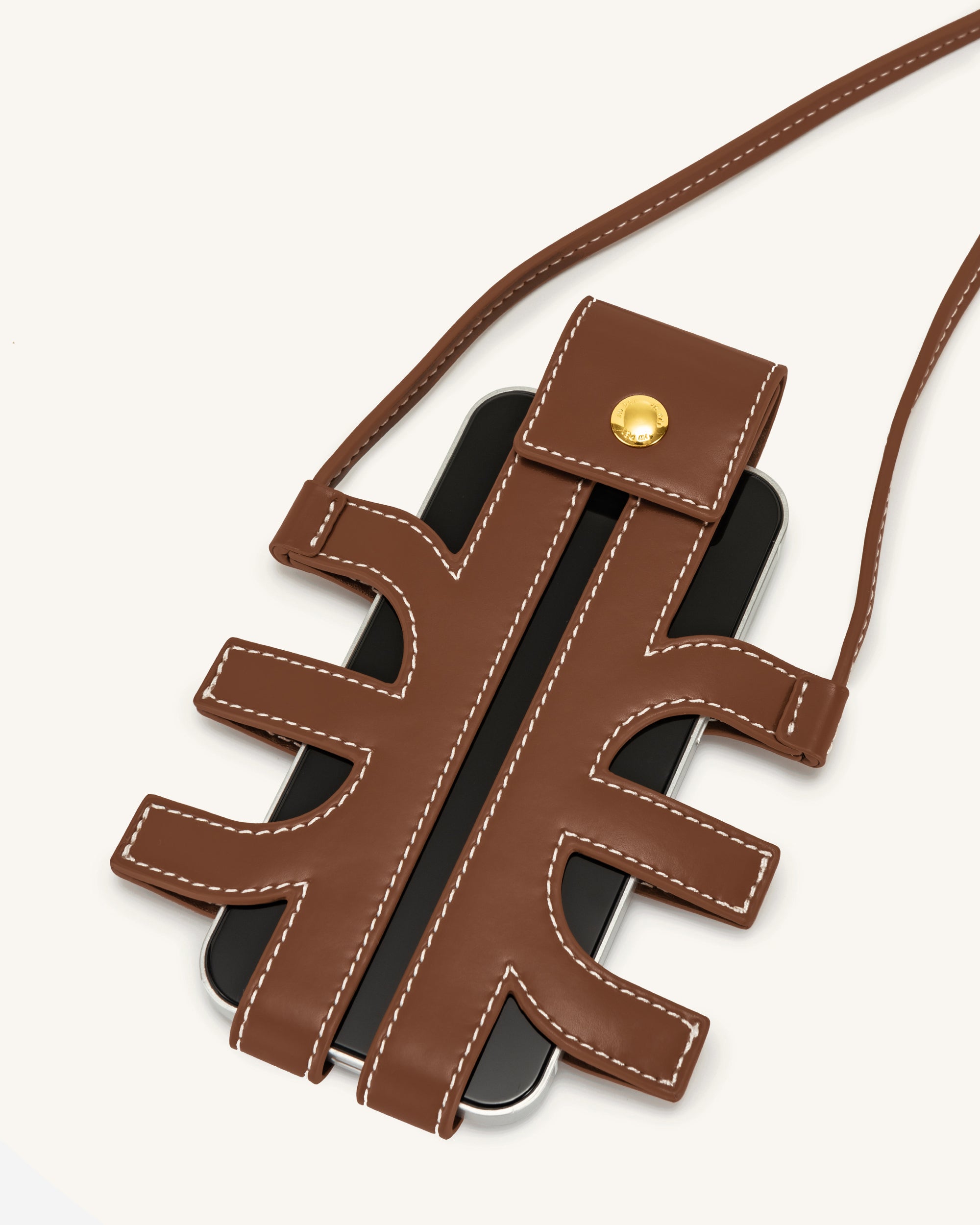 FEI Cut-Out Phone Bag - Brown-Mesadic