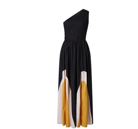 Bexley Asymmetric Cold Shoulder Maxi Dress-CALLISTARI