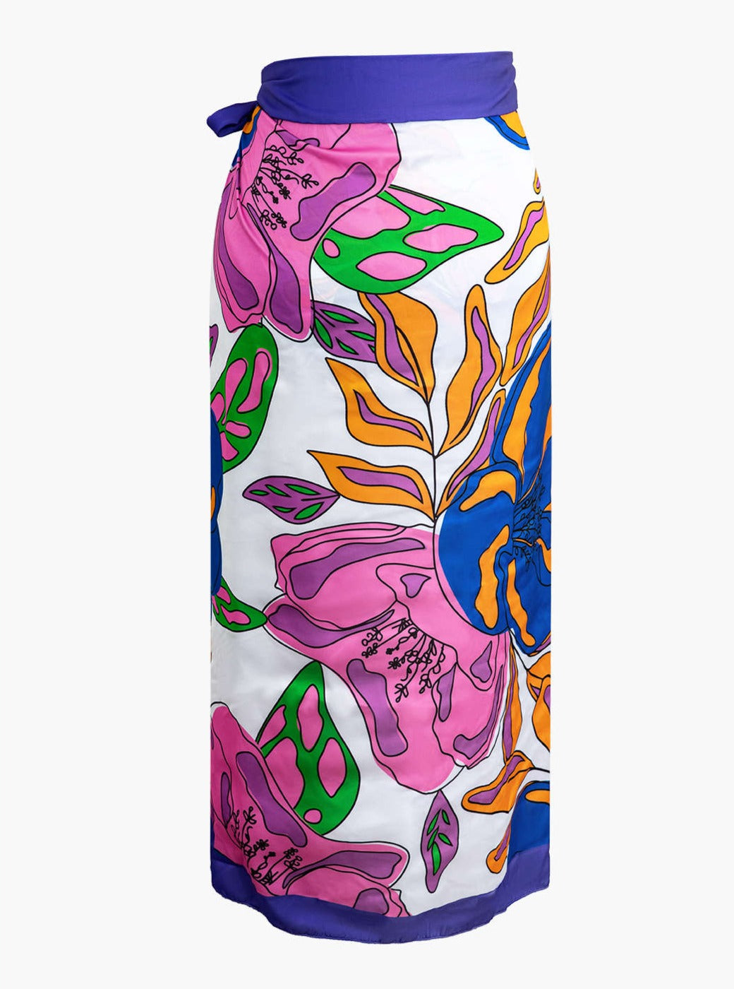 Floral Print Tummy Control One-Piece Swimsuit And Cover Up Set-CALLISTARI