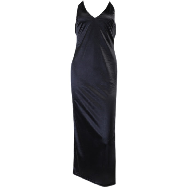 Lila Satin Maxi Dress-CALLISTARI