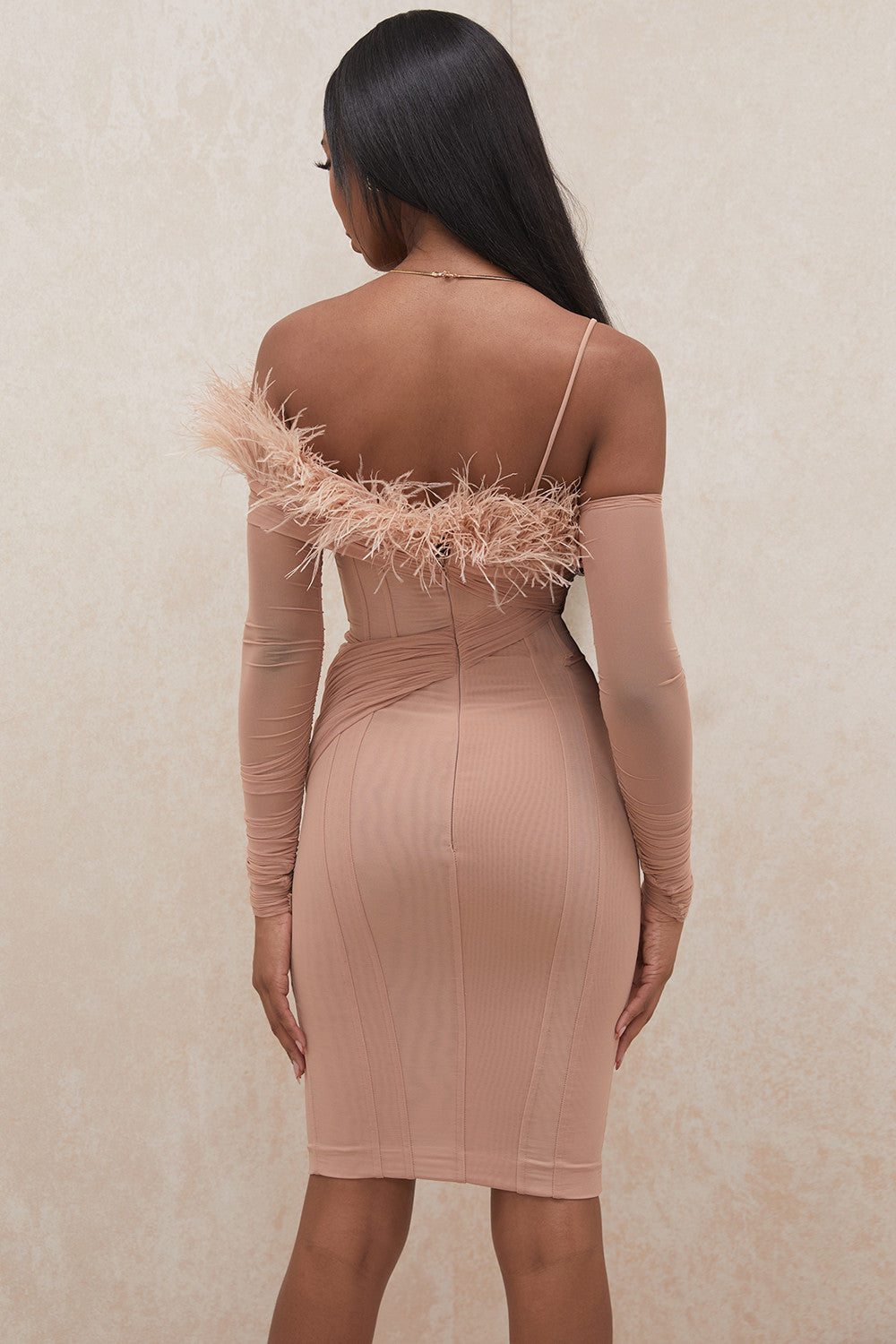 Naomi Feather bandage Dress-CALLISTARI