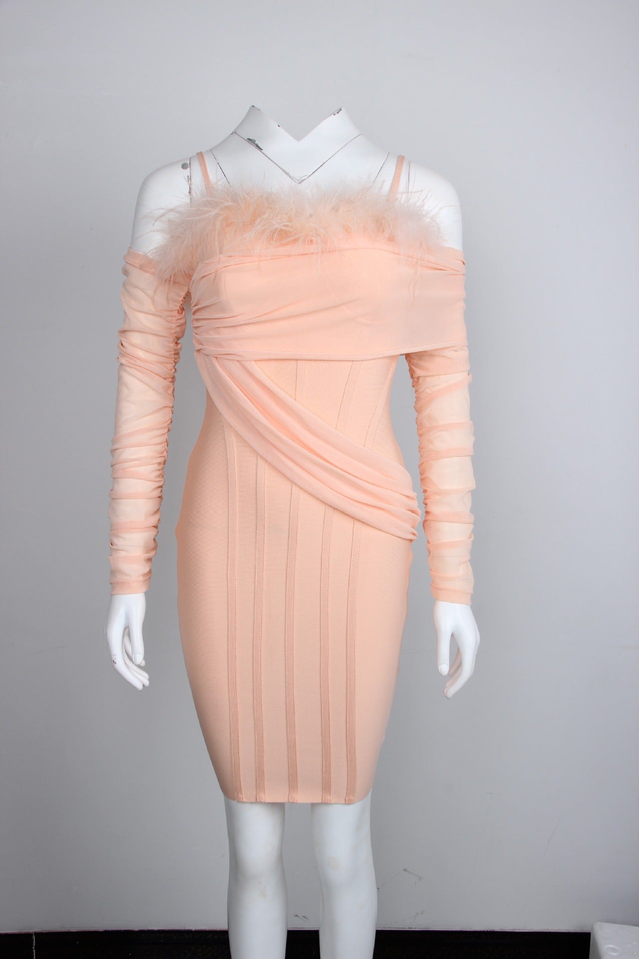 Naomi Feather bandage Dress-CALLISTARI