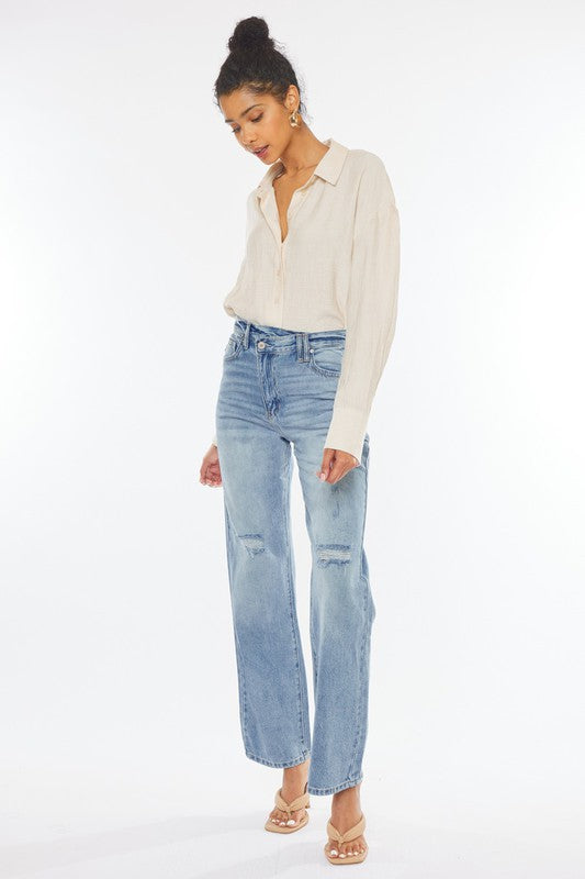 Kan Can 90's Straight Leg Jeans-Mesadic
