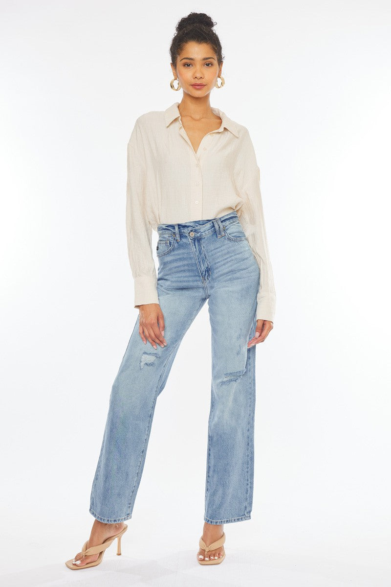 Kan Can 90's Straight Leg Jeans-Mesadic