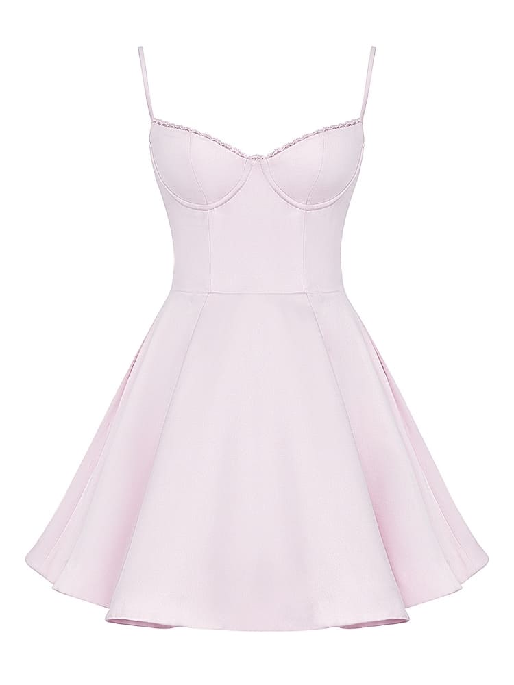 Ballerina Pink Tulle Mini Dress-CALLISTARI