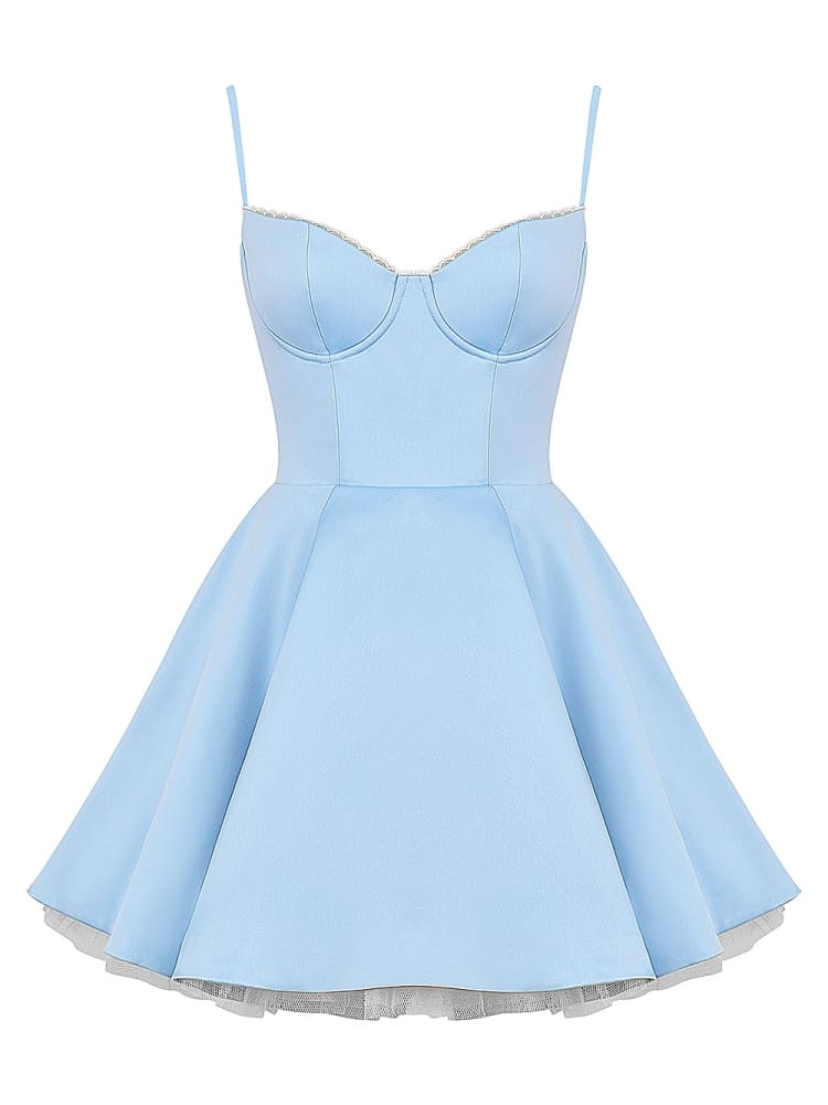 Cinderella Blue Tulle Mini Dress-CALLISTARI