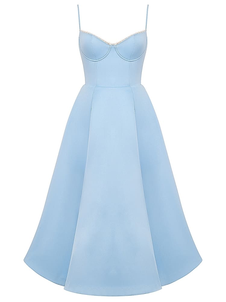 Cinderella Blue Tulle Midi Dress-CALLISTARI