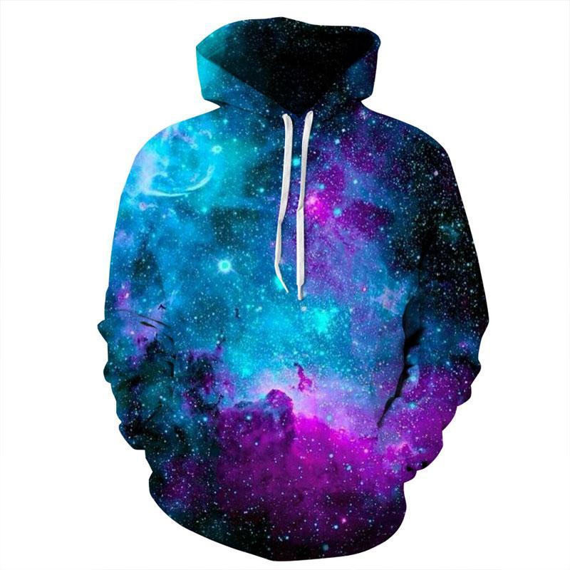 Dark Shade Gradient Galaxy Printed 3D Hoodie-CALLISTARI
